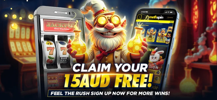 Claim 15AUD free welcome bonus at MethSpin.